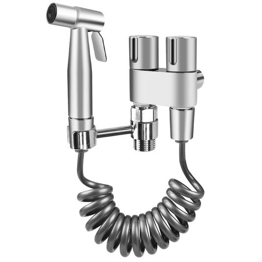 Toilet Handheld Bidet Sprayer Set Stainless Steel Spray Gun for Bathroom Shower Cleaning Personal Hygiene Accessories